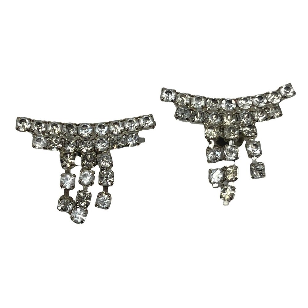 Rhinestone Shoe Clips Crystal Wedding Bridal Charms Vintage Prom Formal Wear